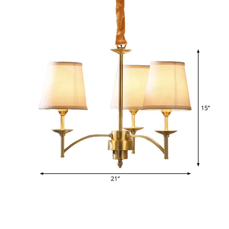 6/8/10-Bulb-Deckenkraut Traditioneller traditioneller Gewebeunterbrechung Anhänger Licht in Gold