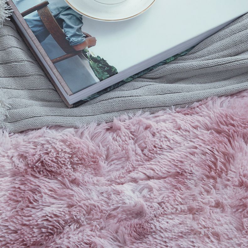 Simple Multicolor Modern Rug Polyester Tie-Dye Effect Area Rug Non-Slip Backing Carpet for Living Room