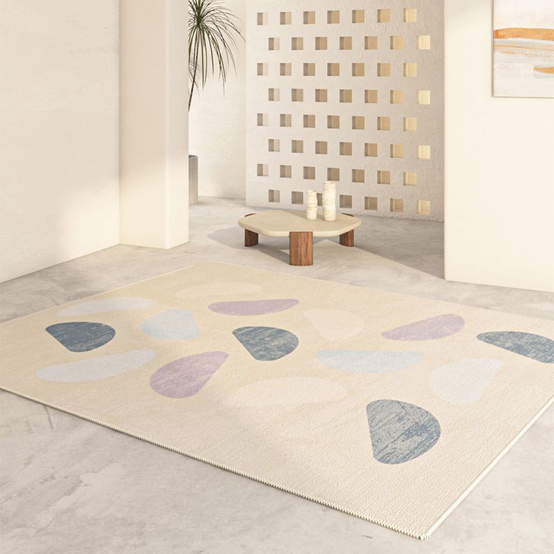 Industrial Rust Pattern Rug Polyester Indoor Carpet Non-Slip Backing Area Rug for Living Room