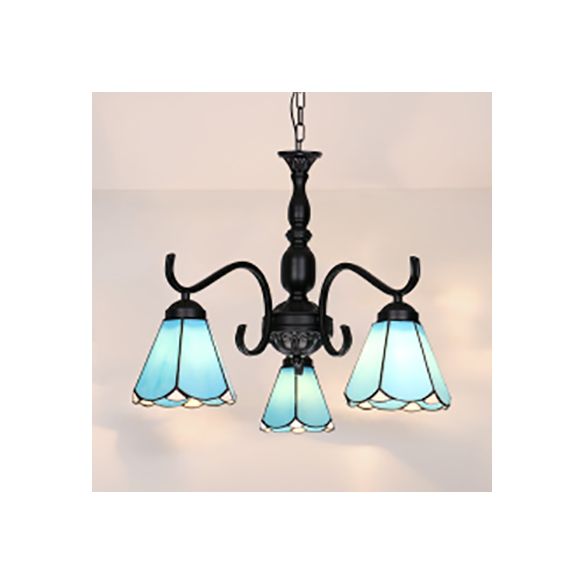 Style Country Style Smased Shade Served Glass 3 Luci Luci Lumo per soggiorno