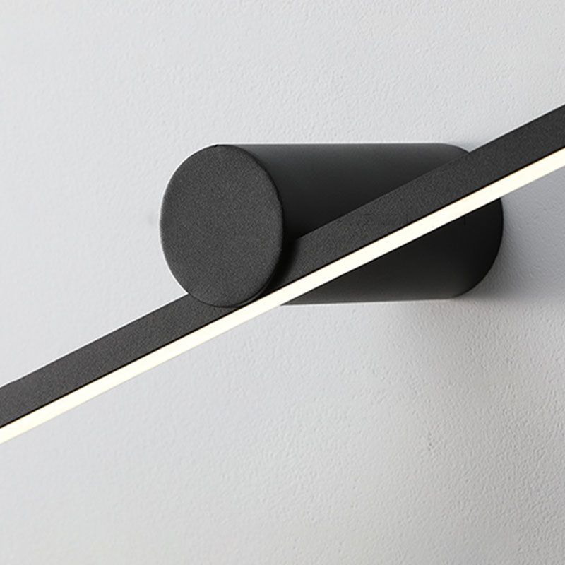 Linear Wall Sconces Modern Metal 1 Light Sconce Light Fixtures in Black Finish