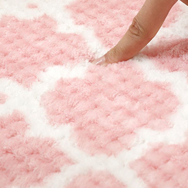 Creative Indoor Rug Argyle Print Polyester Carpet Stain Resistant Area Rug for Home Decoration