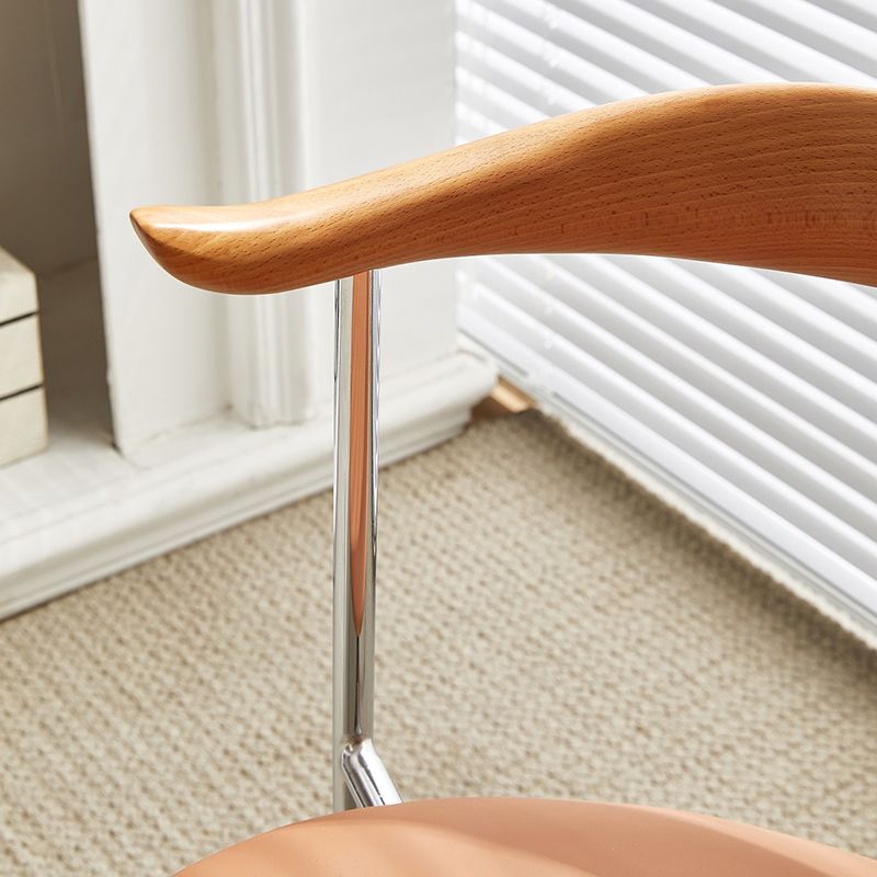 Metal Dining Chair Wooden Simplified Side Chair for Dining Room