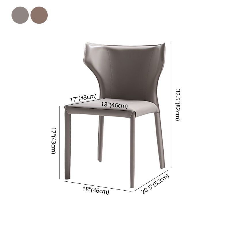 Industrial Metal Dining Side Chairs Dining Room Wingback Side Chair (Set of 2)