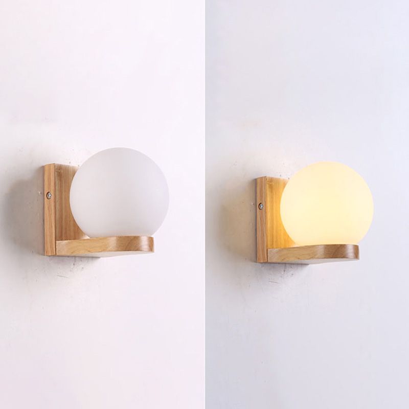 Creative Contemporary Simplicity Wall Sconce Lights con arte in legno per camera da letto
