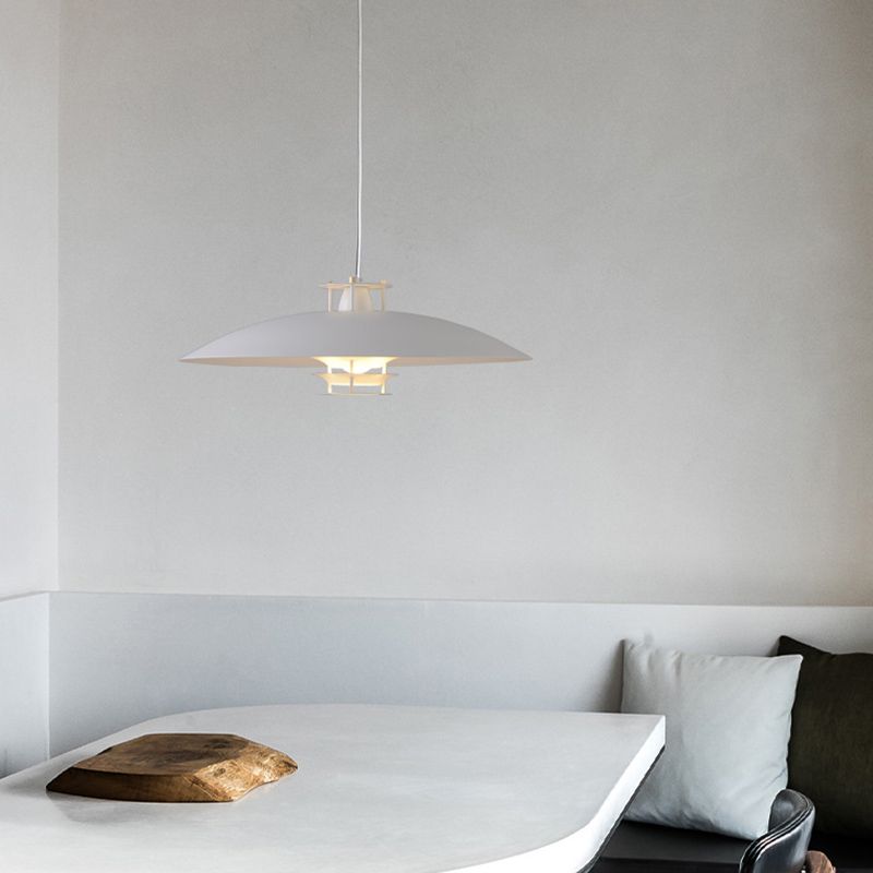 Fliegende Untertasse Metall hängend hängendes nordisches moderne 1 hängende Lampe für Wohnzimmer