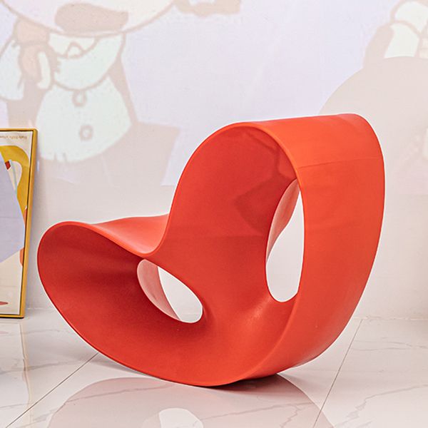 Modern Recycled Plastic Rocker Chair Stain Resistant Rocking Chair for Living Room