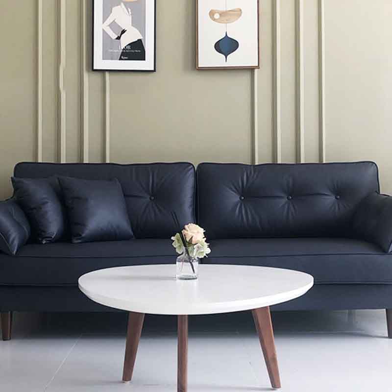 Tufted Back Flared Arm Contemporary Sofa for Living Room and Apartment