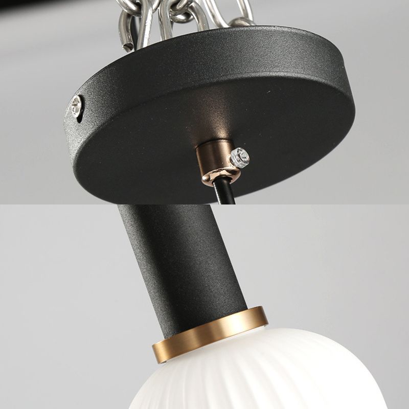 1 tête de salle à manger pendante légère légère macaron noir / rose / bleu lampe suspendue avec cylindre / ovale / tambour blanc nulle, 5 "/ 8" / 12 "de largeur