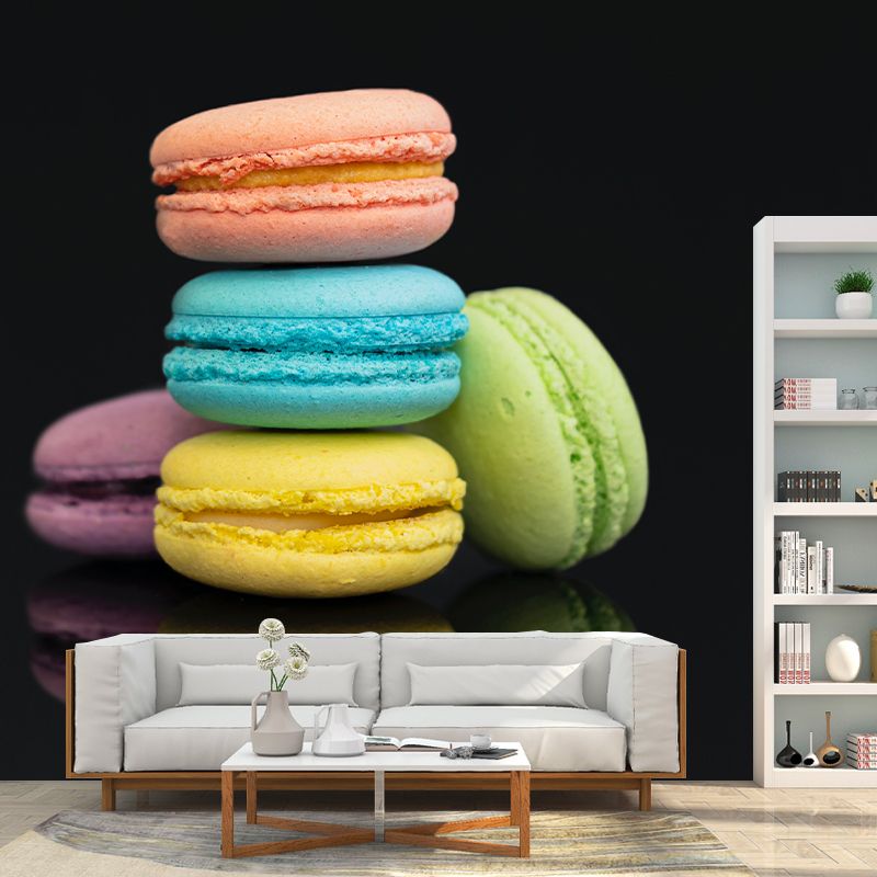 Photography Stain Resistant Mural Wallpaper Dessert Pattern Sleeping Room Wall Mural