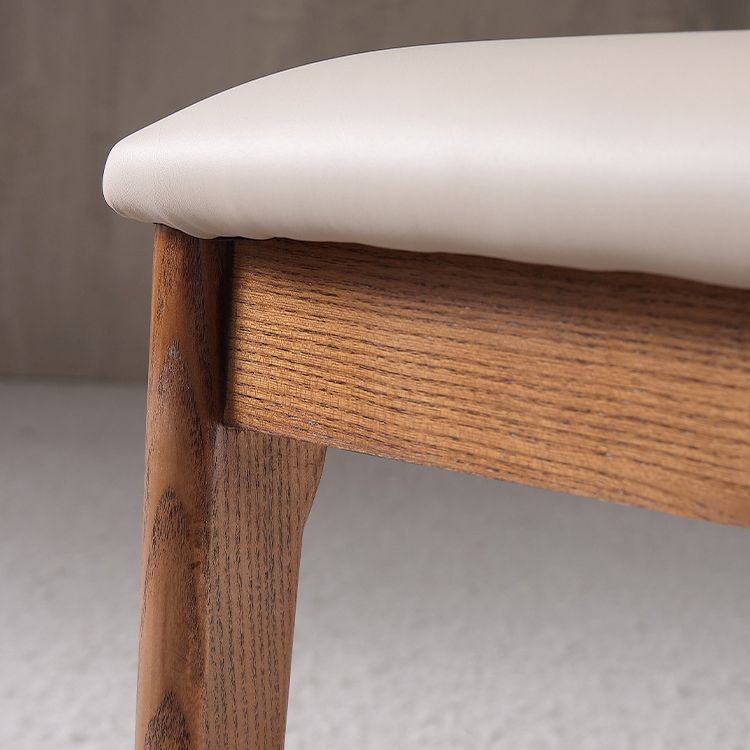 Industrial Solid Wood Side Chair Upholstered Armless Dining Chairs