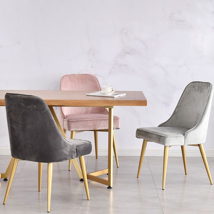 Scandinavische stijl metalen stoelen keuken eetkamer vaste achterzijde stoel set