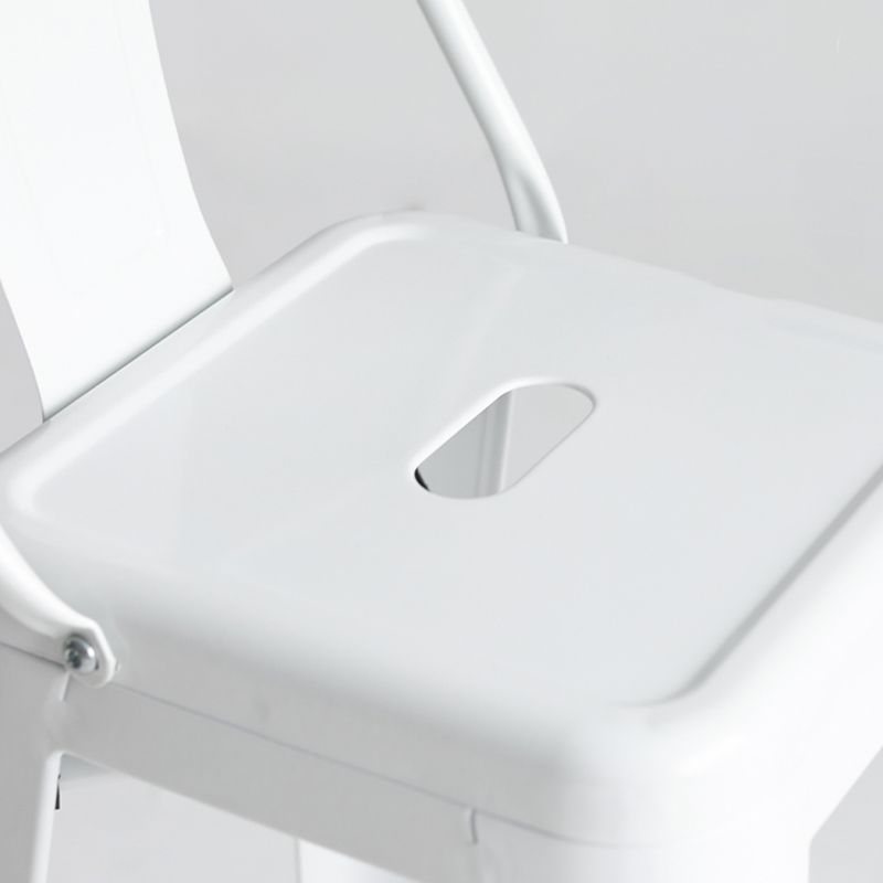 Modern Coffee Shop Counter Stool Square Metal Footrest Bar & Counter Stool