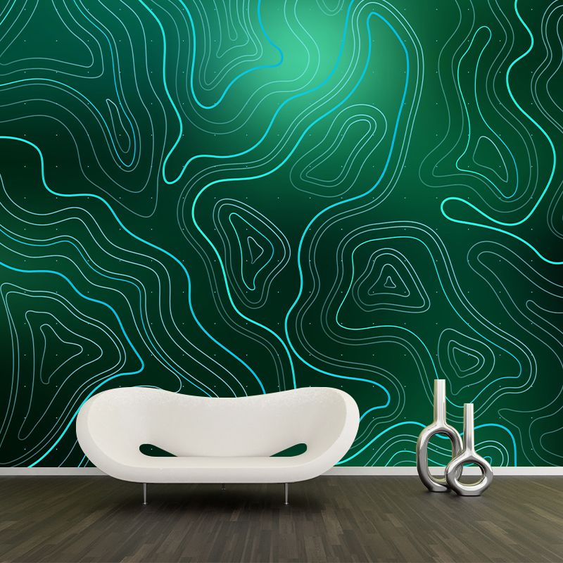 Kleurrijke illustratie muurschildering abstract decoratief milieuvriendelijk voor kamer