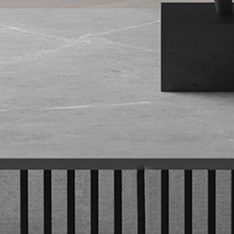 Rectangular Trestle Coffee Table Modern Cocktail Table for Living Room