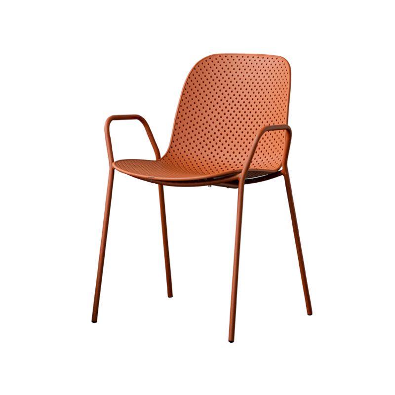 Contemporary Indoor/ Outdoor Chair Metal Dining Armchair Side Chair