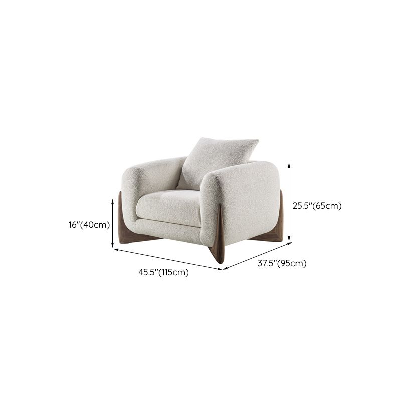 Contemporary Solid Color Settee Foam Single Cushion Seat Sofa for Living Room