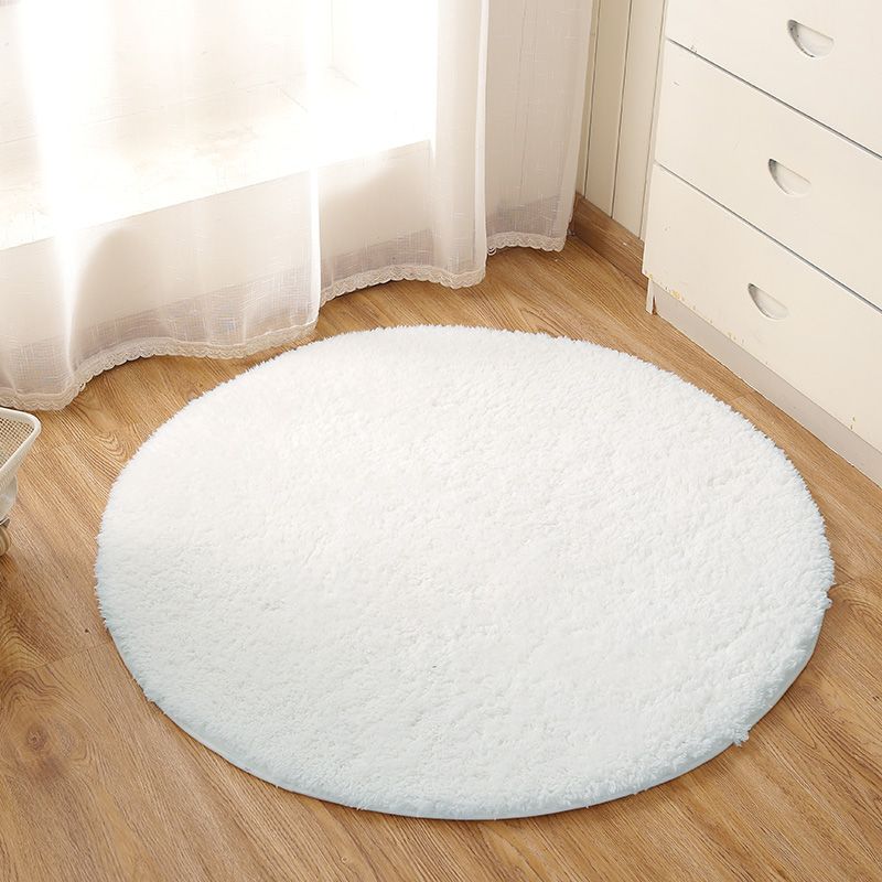 Weißer Wohnzimmer Tee Rug Plüsch fester Farbbereich Teppich Easy Care Area Teppich