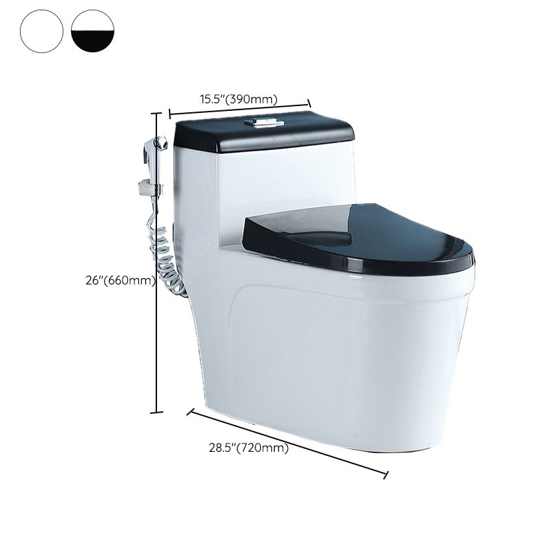 Traditional Ceramic Flush Toilet Spray Gun Included Urine Toilet for Bathroom