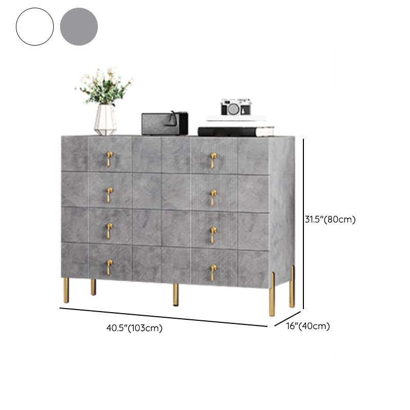 Contemporary Glam Double Dresser Wood Storage Chest Dresser for Home Office