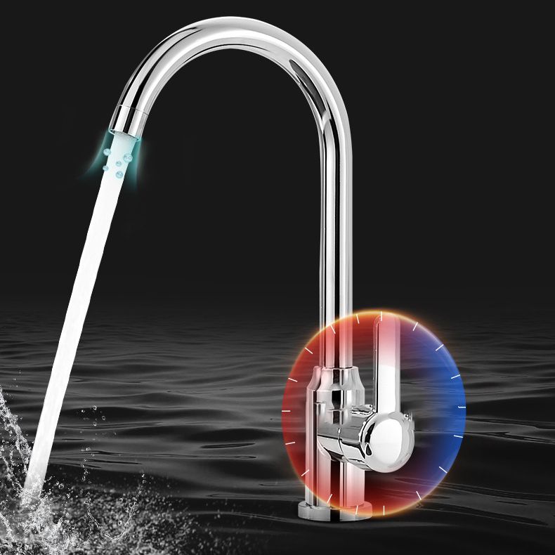 Modern Bridge Faucet Stainless Steel with Handles and Supply Lines Kitchen Sink Faucet