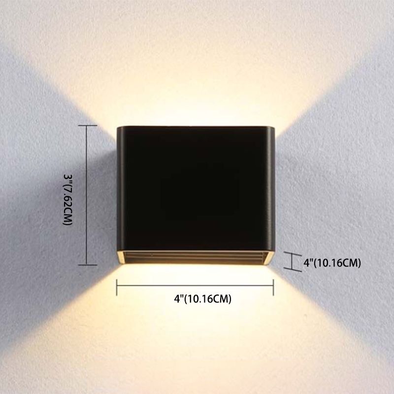 Moderner minimalistischer Stil quadratischer Wandleuchter Aluminium 1 leichte Leuchten für Wohnzimmer