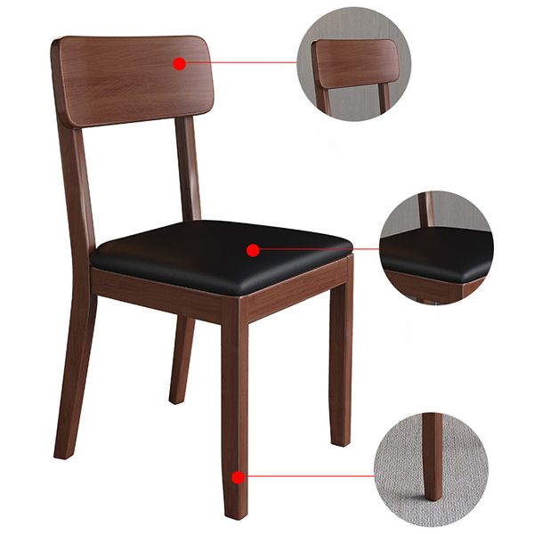 Traditional Dining Chair 16.5'' Wide Open Back Chair with 4 Legs for Home Use