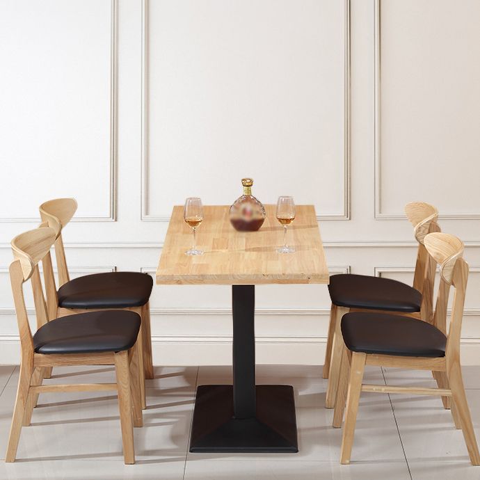 Contemporary Dining Chair 16.5'' Wide Open Side Chair with 4 Wood Legs for Home Use