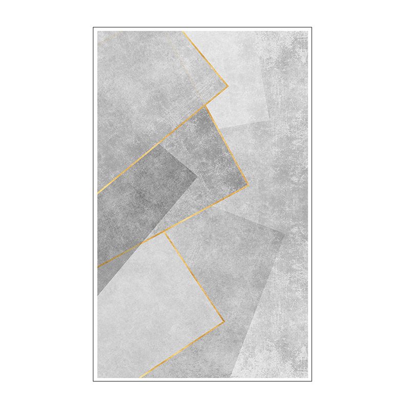 Relaxing Geometric Pattern Rug Polyester Area Carpet Stain Resistant Indoor Rug for Living Room