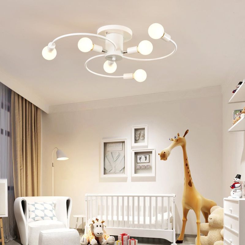 Industrial Ceiling Light Minimalist Flush Mount Light Fixture for Bedroom