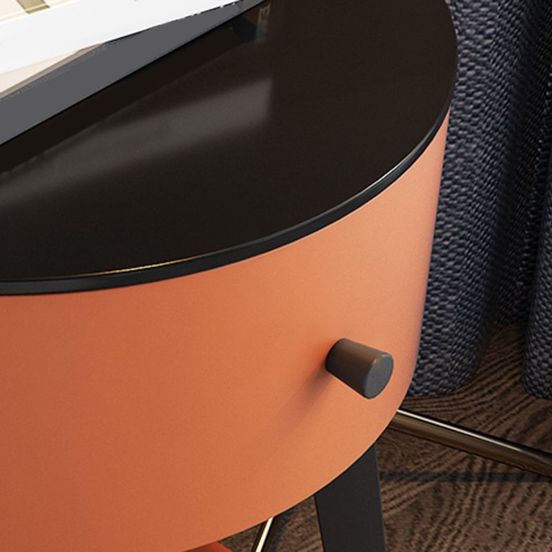 Wooden Nightstand with Lower Shelf 21.65" Tall 1 - Drawer Nightstand