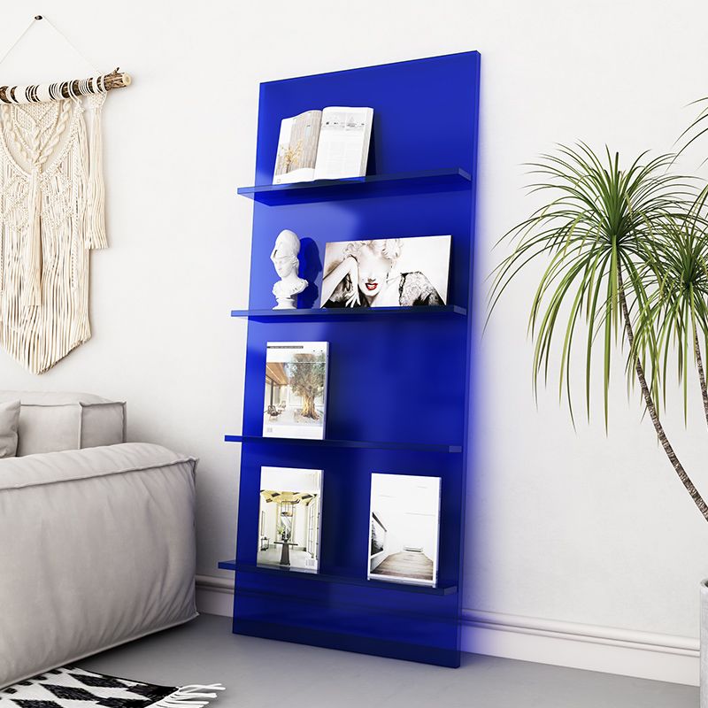 Scandinavian Closed Back Etagere Bookshelf Acrylic Vertical Bookshelf for Living Room