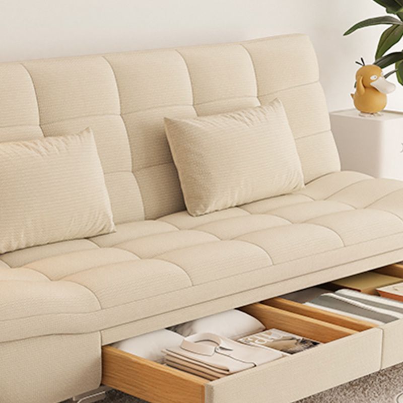 25" Wide Glam Sofa Bed Futon Cushion Back Sleeper Sofa with Storage