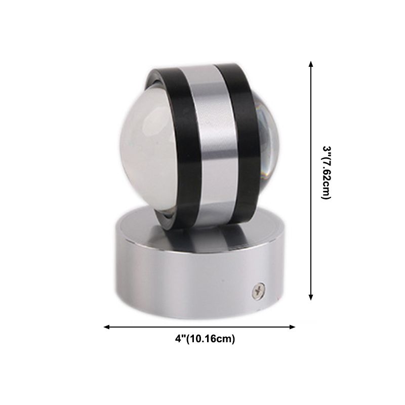 Éclairage mural en métal rond