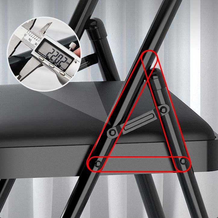 Sillas de comedor contemporáneas, sillas laterales plegables sin brazos con patas de metal para cocina