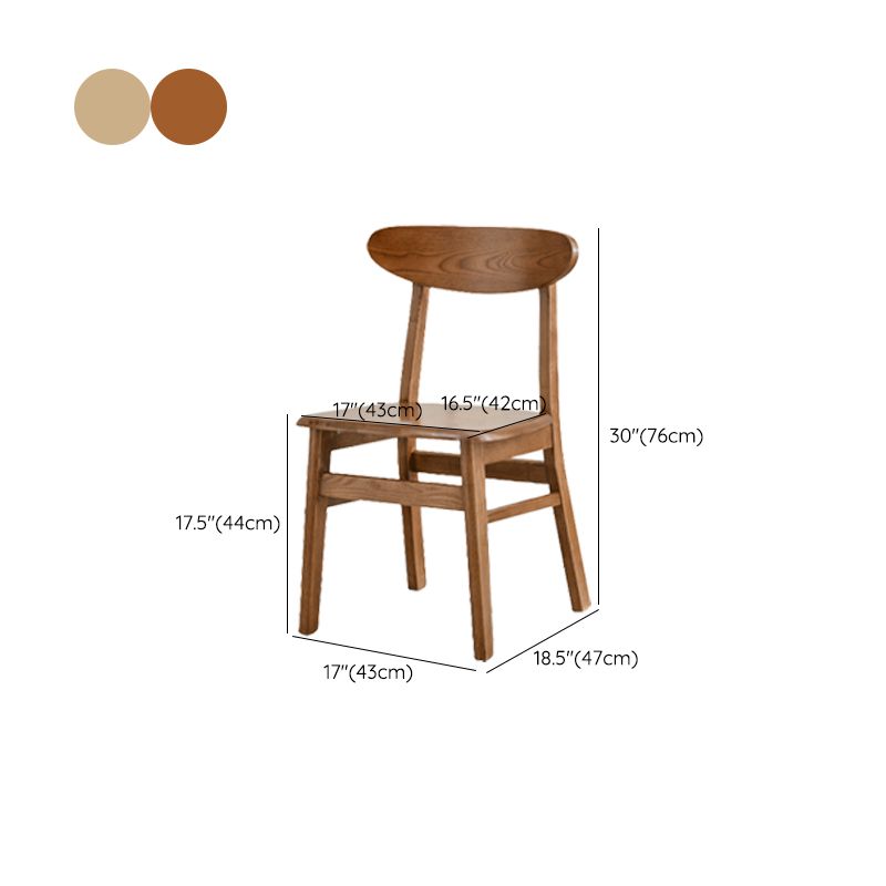 Traditional Kitchen Dining Chairs Solid Wood Open Back Side Chair
