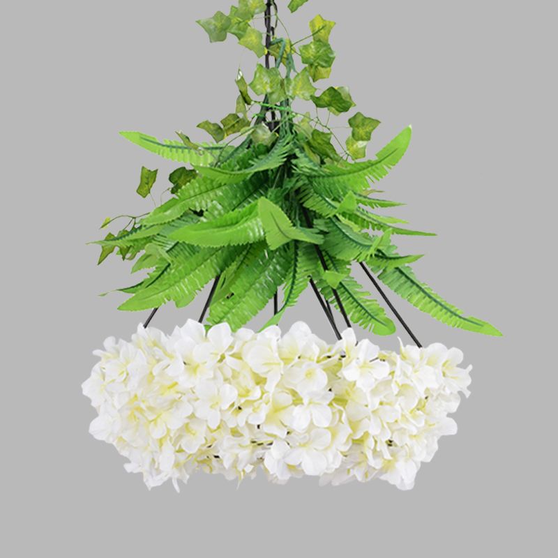 Iron Diamond Cage Ceiling Pendant Industrial 1 Light 16.5"/19.5" W Restaurant Plant Hanging Light Fixture in Black