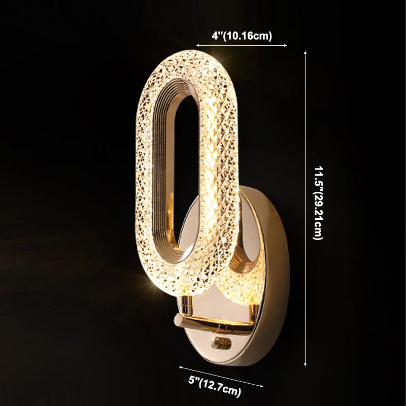 Gold Oval Leuchten Wandleuchte modern