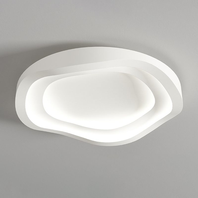 Modernism Flush Mount Metal Ceiling Mounted Fixture in White for Bedroom