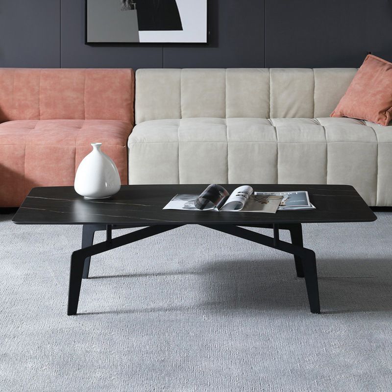 4 Legs 1 Single Coffee Table 16.14" High Metal Cocktail Table