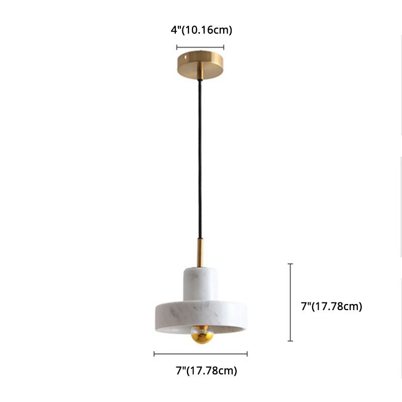Nordic Style Circle Pendant Lighting Fixture Stone Living Room Suspension Pendant