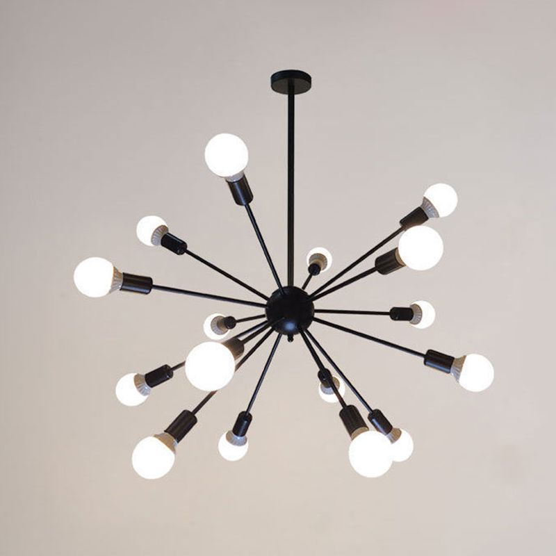 Lámpara de diseño de lámpara de lámpara en forma de ráfaga de estilo industrial Lámpara colgante de dormitorio de vestíbulo