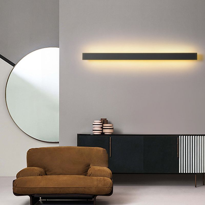 Single Black Modern Wall Mounted Sconce Linear Wall Light for Foyer