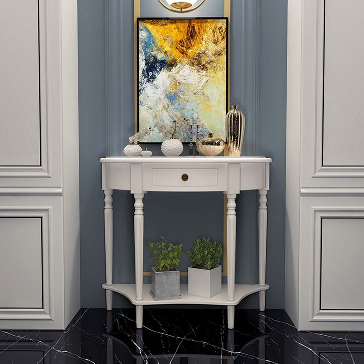 Mid-Century Modern Console Table Wooden Accent Table for Hall