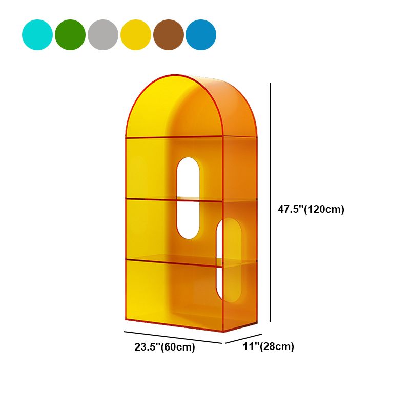 Open Back Bookshelf Acryl -Skandinavian Style -Bücherregal für Home Office Study Room