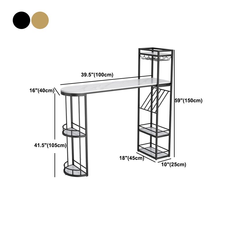 Free Form Bar Set 1/2/3 Pcs Stone and Iron Bar Table with Armless Bar Stools
