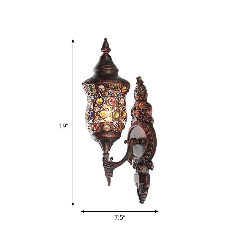 Éclairage de cuivre en cuivre en cuivre antique