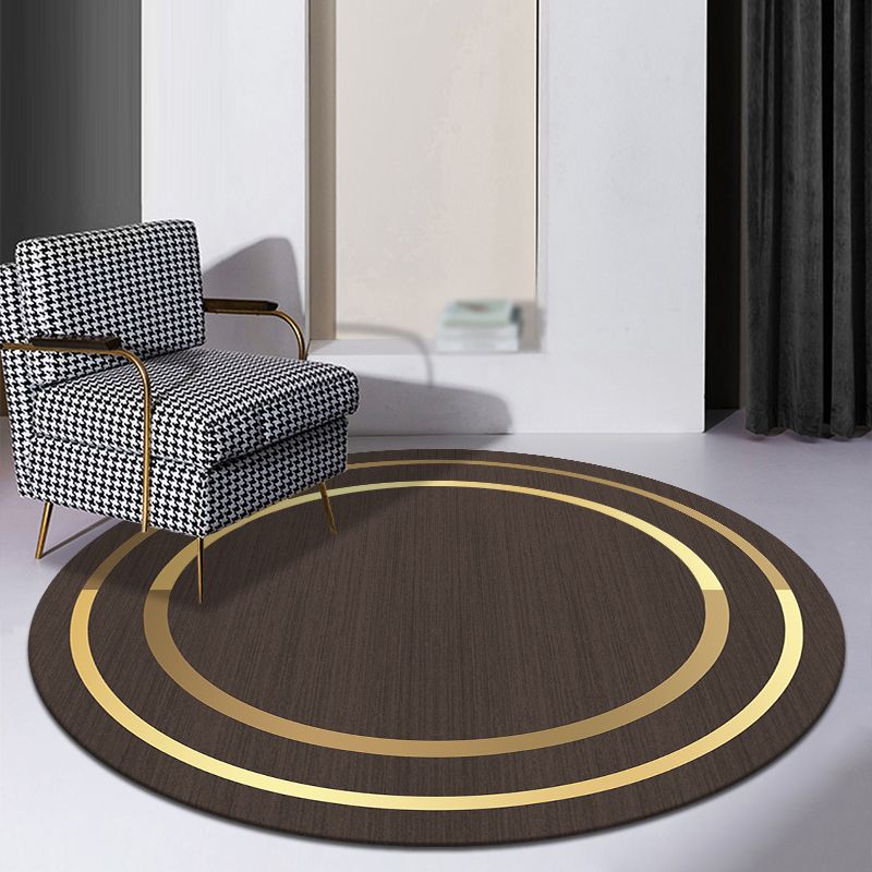 Wine Red Striped Rug Blending Simple Rug Washable Rug for Home Decoration