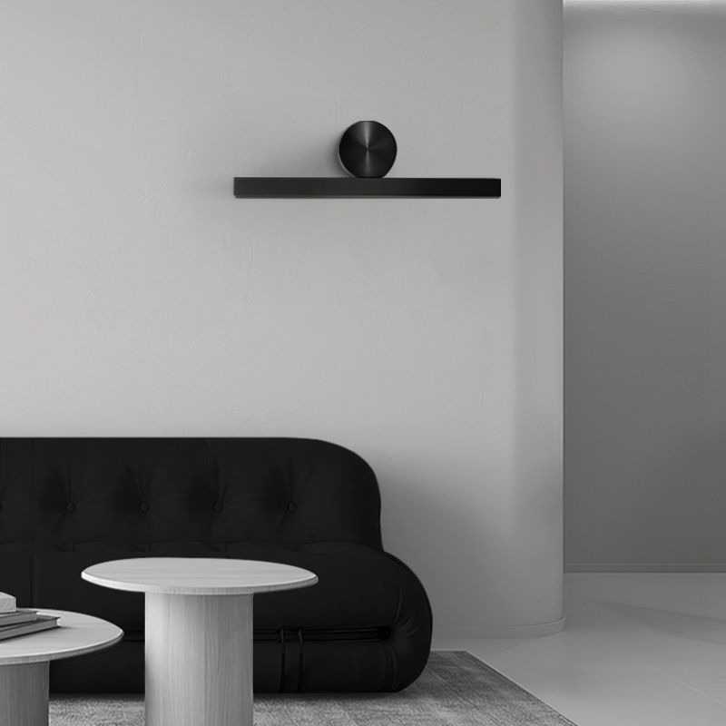 Minimalism Sconce Light Fixture Black Led Wall Light Fixture for Living Room