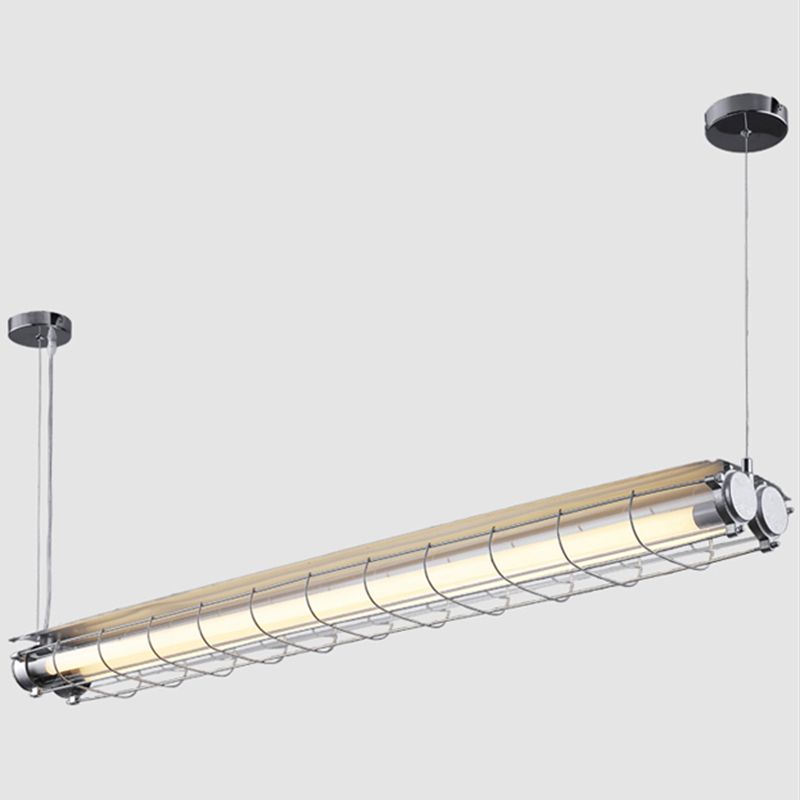 Industrial Style Hanging Lamp Iron Frame Island Light Fixture for Living Room